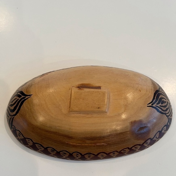 Small African Handmade Wooden Bowl - Picture 8 of 12